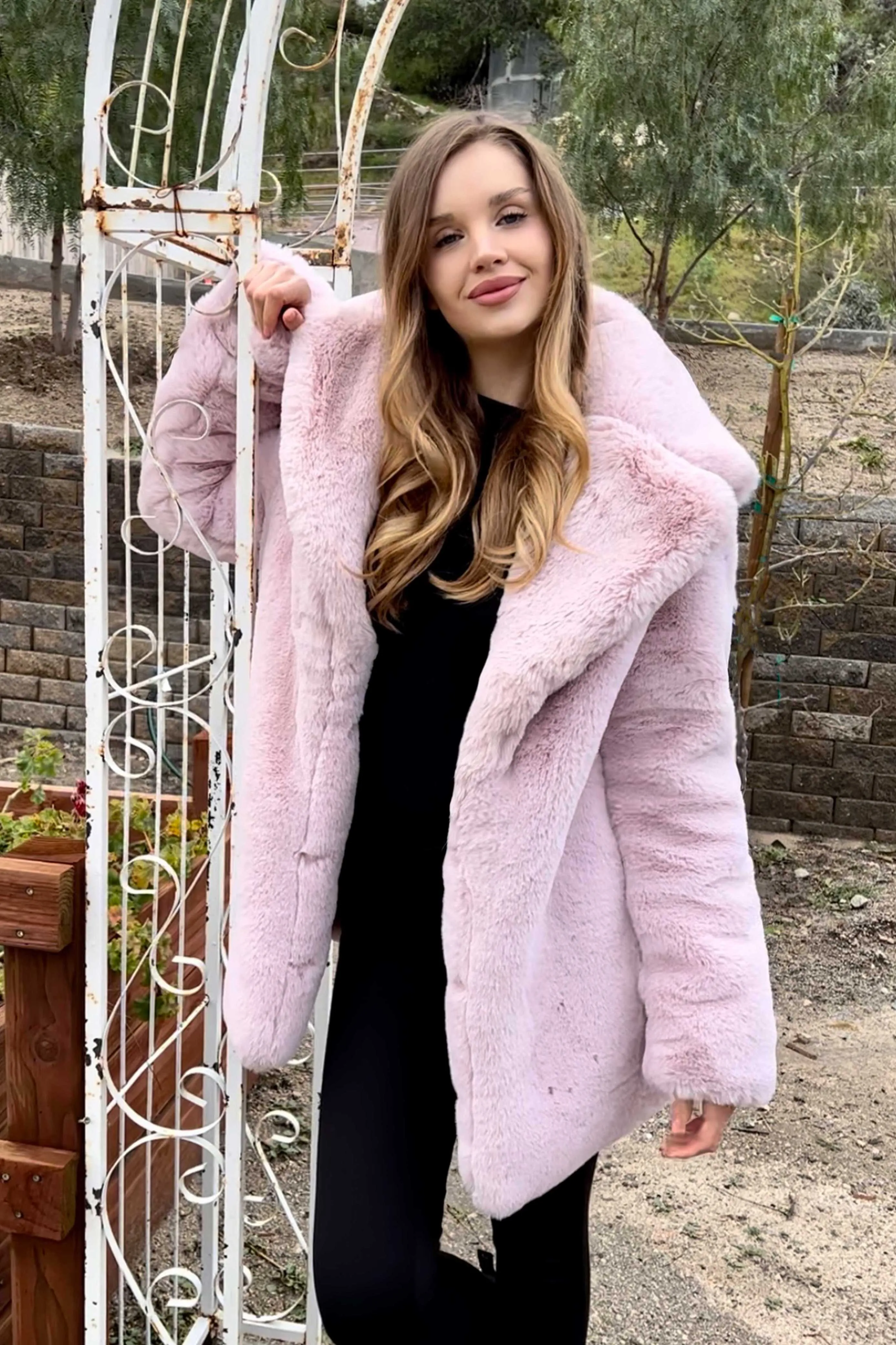 Women's Short Duchess Coat in "Plush Blush Pink" STOCK